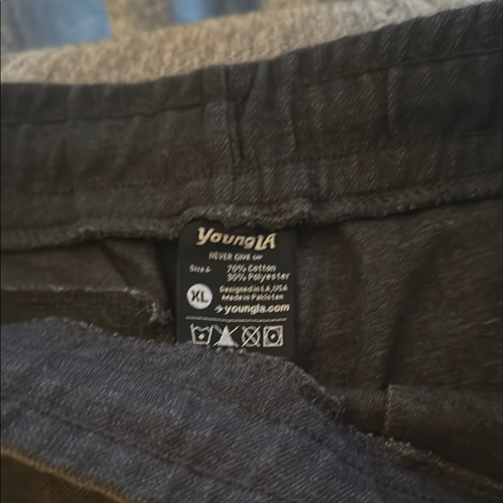 Dark Grey Jogger Pants with Logo - Picture 2 of 3